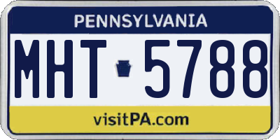 PA license plate MHT5788
