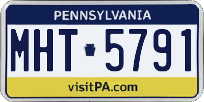 PA license plate MHT5791
