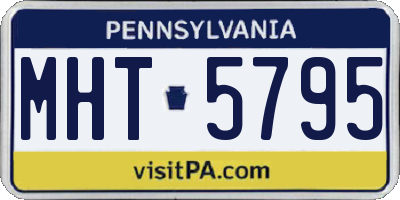 PA license plate MHT5795