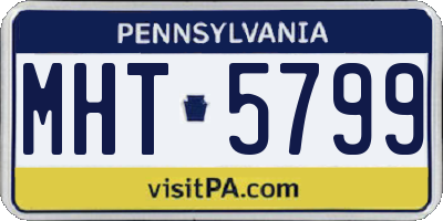 PA license plate MHT5799
