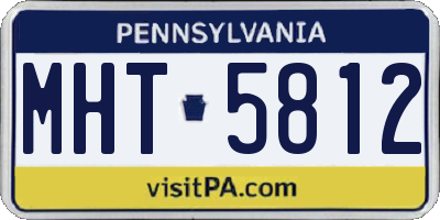 PA license plate MHT5812