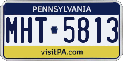 PA license plate MHT5813