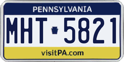 PA license plate MHT5821