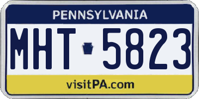 PA license plate MHT5823
