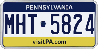 PA license plate MHT5824