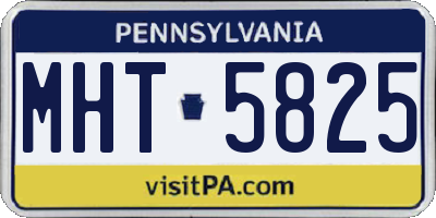 PA license plate MHT5825