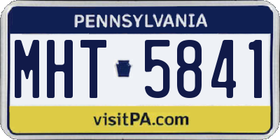 PA license plate MHT5841