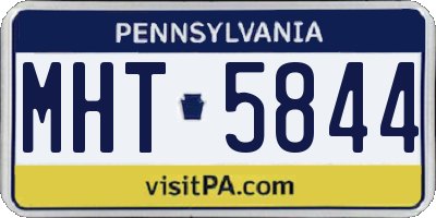 PA license plate MHT5844