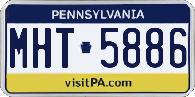 PA license plate MHT5886
