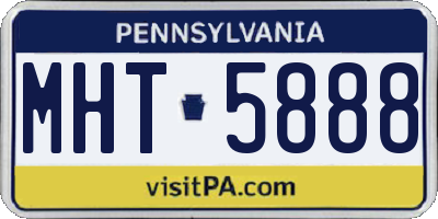 PA license plate MHT5888