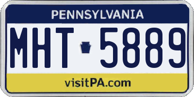 PA license plate MHT5889
