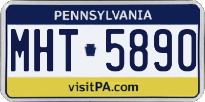 PA license plate MHT5890