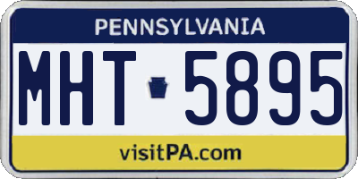 PA license plate MHT5895