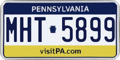 PA license plate MHT5899