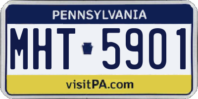 PA license plate MHT5901