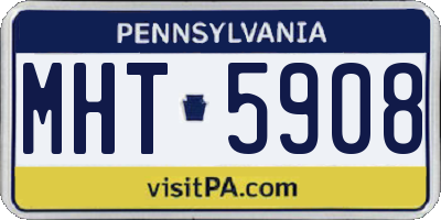 PA license plate MHT5908