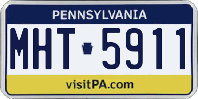 PA license plate MHT5911