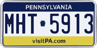PA license plate MHT5913
