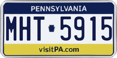PA license plate MHT5915