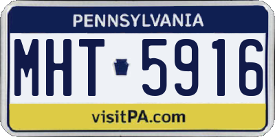 PA license plate MHT5916