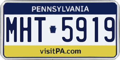 PA license plate MHT5919