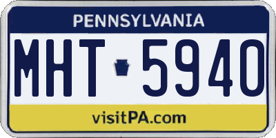 PA license plate MHT5940