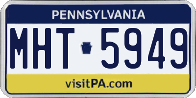 PA license plate MHT5949