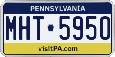 PA license plate MHT5950