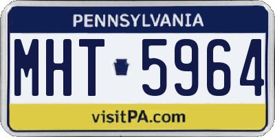 PA license plate MHT5964