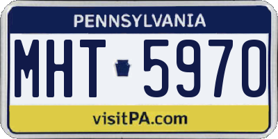 PA license plate MHT5970