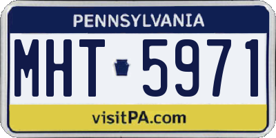PA license plate MHT5971