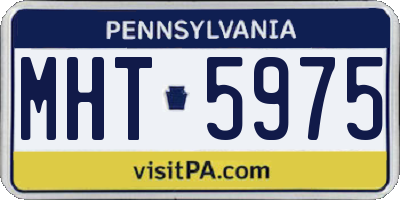 PA license plate MHT5975