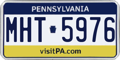 PA license plate MHT5976