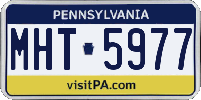 PA license plate MHT5977