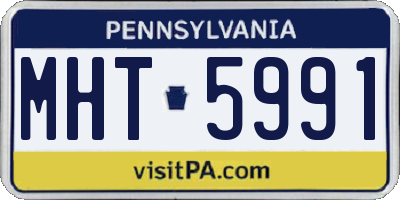 PA license plate MHT5991