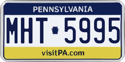 PA license plate MHT5995