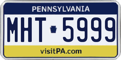 PA license plate MHT5999