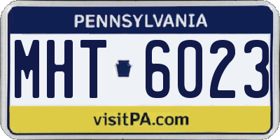 PA license plate MHT6023