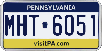 PA license plate MHT6051