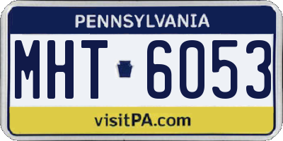 PA license plate MHT6053
