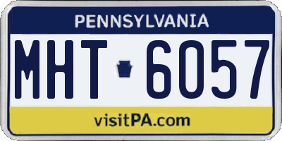 PA license plate MHT6057