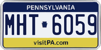 PA license plate MHT6059
