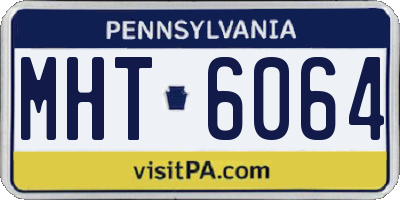 PA license plate MHT6064