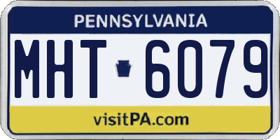 PA license plate MHT6079