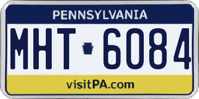 PA license plate MHT6084