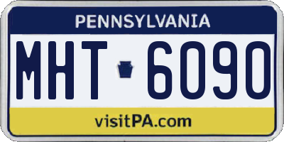 PA license plate MHT6090