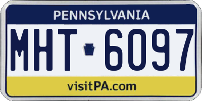 PA license plate MHT6097