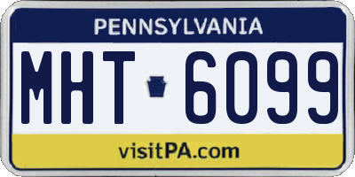 PA license plate MHT6099