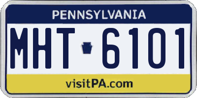 PA license plate MHT6101