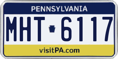 PA license plate MHT6117